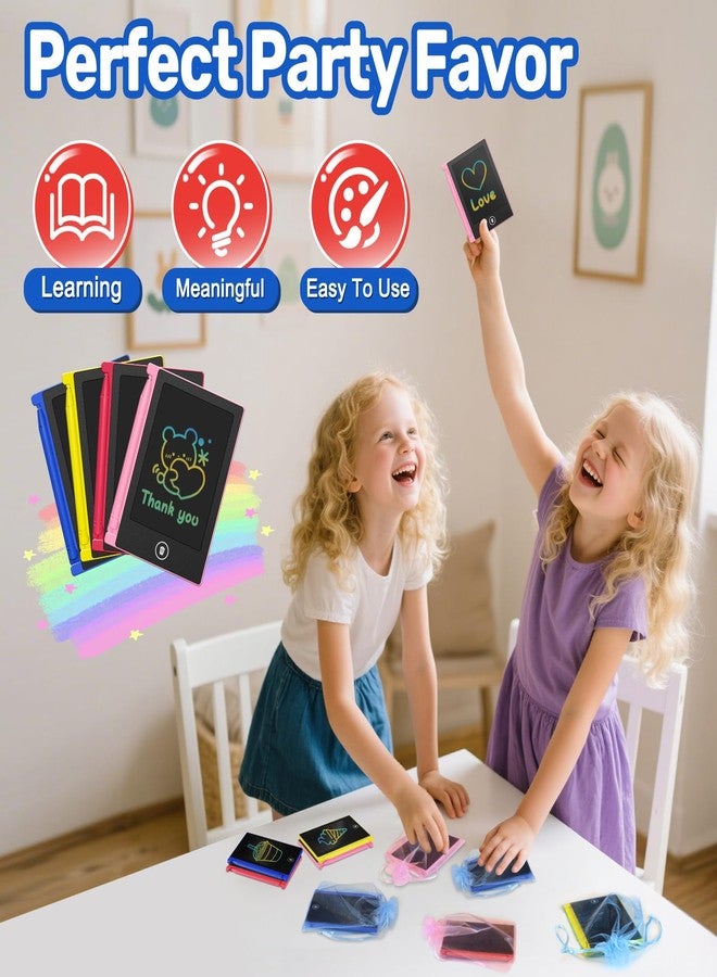 لوح كتابة صغير بشاشة LCD للأطفال، هدية مثالية لحفلات الأطفال، عبوة من 12 لوحًا، مقاس 4.5 بوصة، لوحات رسم صغيرة للأطفال، ألواح رسم صغيرة، هدايا جماعية، جوائز صفية، صندوق هدايا، حقيبة هدايا للأطفال الصغار من الجنسين - Image 4